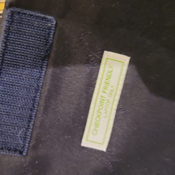 Vera Bradley TSA checkpoint friendly laptop  bag Ellie Blue Elephant print - Picture 4 of 6